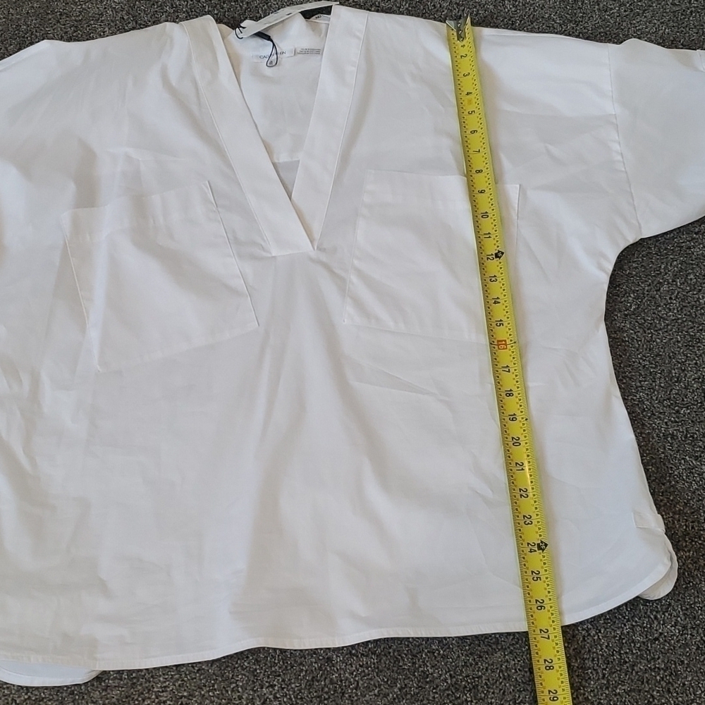 NWT Calvin KleinRoll sleeves top XL - Picture 6 of 8